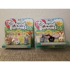 Lot Of 2‎ ~1997 Galoob Toys Pound Bunnies 3 Pack New In Sealed Original Package